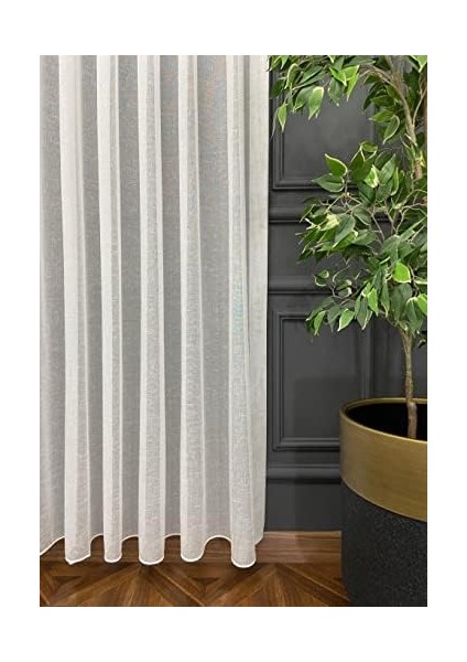 Home Ekru Ekstraforlu Pilesiz Keten Tül Perde 100 x 270 cm modelleri