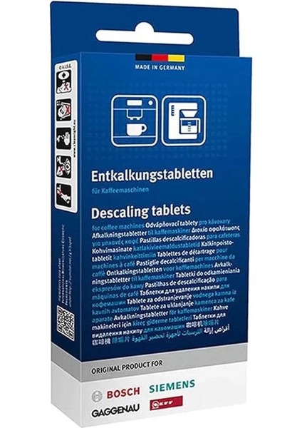 TCZ8002 Entkalkungstabletten 3 Adet (Tüm Tam Otomatik Kahve Makineleri Vero Series ve