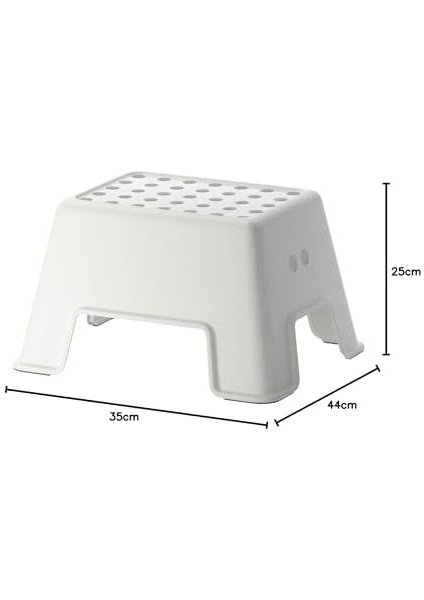 Bolmen Tabure Olarak Kullanılır Kaymaz 25 cm 2 Renkler, Plastik, Beyaz, 44 x 35 x 25 cm modelleri