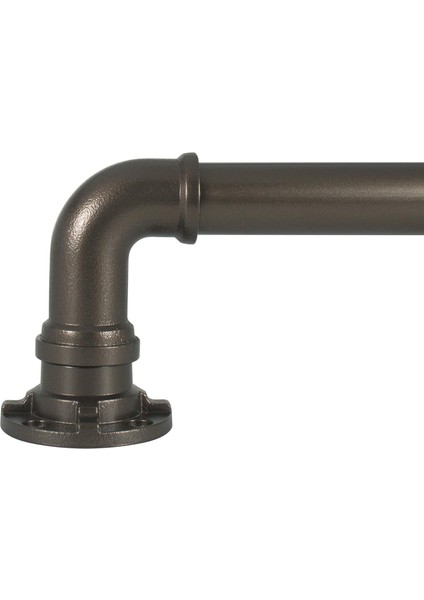 Endüstriyel Sarma Teleskopik Perde Çubuğu Seti, 91,44-183,88 Cm, Bronz