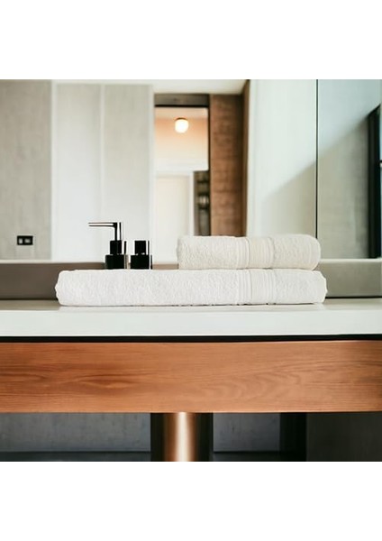 HOME Cotton Havlu Takımı Vücut Havlusu 90X140 Cm, Baş Havlusu 50X80 Cm, Ekstra Yumuşaklık (Krem) modelleri