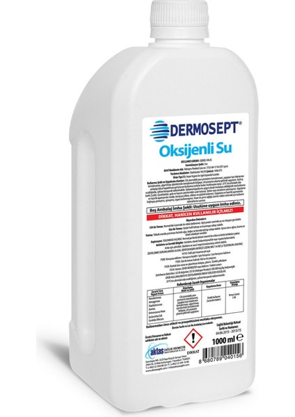 Oksijenli Su 1 Litre (Aqua)