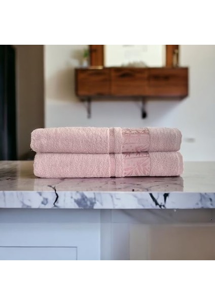 HOME Bambu Havlu Takımı Vücut Havlusu 90X145 Cm, Baş Havlusu 50X85 Cm, Ekstra Yumuşaklık (Pembe) fiyatları
