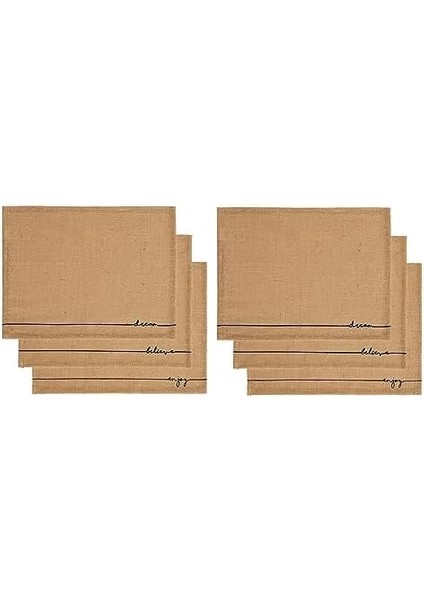 Home Textile 6'lı Jüt Amerikan Servis Seti 45 x 35 cm fiyatları