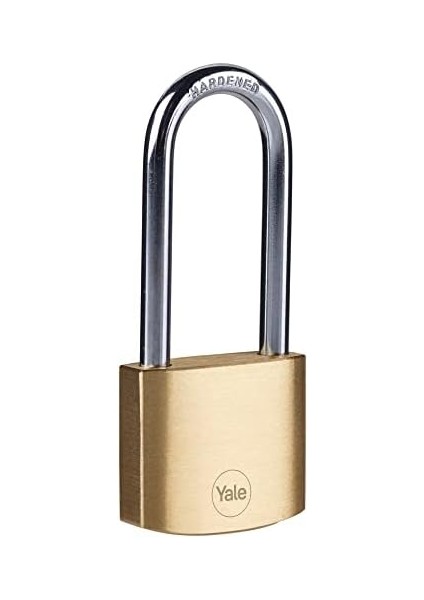 Y110B/30/147/1 - 30MM Pirinç Asma Kilit (Uzun Halka) - Yüksek Koruma - Sertleştirilmiş Çelik Halka - Çift Kilitleme - 3 Anahtar, Sarı fiyatları