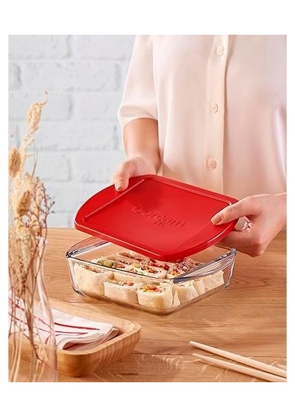 Bake&keep Kare Fırın Tepsisi - Saklama Kapaklı modelleri