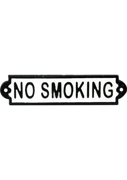 Kraft 83515 'no Smokıng' Cast Iron Sign, Black/white