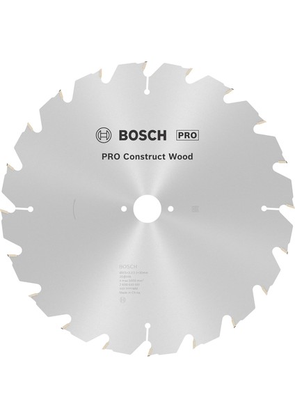 2608640691 Aksesuarı Dairesel Testere Bıçağı Construct Wood 315 x 30 x 3,2 Mm, 20
