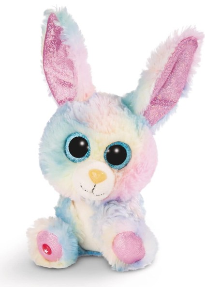 Glubschis: Glubschi'nin Tavşan Gökkuşağı Şekeri 15 cm - Iri Gözlü Sevimli Oyuncak Tavşan - Büyük Parıltılı Gözlü Kabarık Peluş Oyuncak - Doldurulmuş Hayvan Severler Için Sevimli Oyuncak - 45561