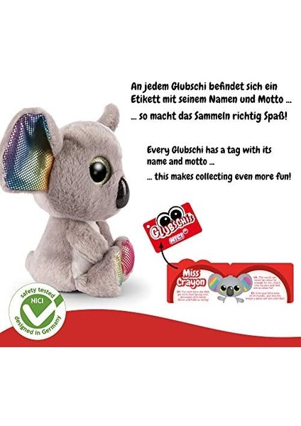 Glubschis: Orijinal - Glubschis Koala Miss Crayon 15 cm - Iri Gözlü Sevimli Oyuncak Koala - Büyük Parıltılı Gözlü Kabarık Peluş Oyuncak - Doldurulmuş Hayvan Severler Için Sevimli Oyuncak - 46319 modelleri