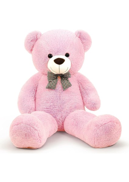 cm Rengarenk Papyonlu Peluş Ayıcık -% 100 Yerli Pembe