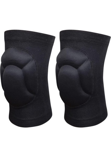 Voleybol Dizliği Kabartma Sünger Destekli Kaleci Dizliği CKS-200 Siyah L Beden