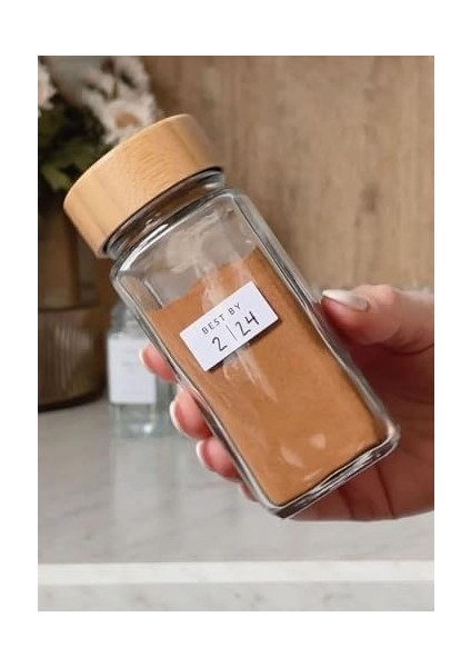 2'li Cam Tuzluk ve Karabiberlik Seti Bambu Kapaklı Şık Baharatlık Takımı modelleri