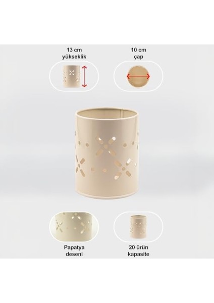 Metal Papatya Çatal-Bıçaklık Metal Mutfak Düzenleyici, Kaşıklık, Tezgahüstü Organizer, Kaşıklık Standı LN1211K modelleri