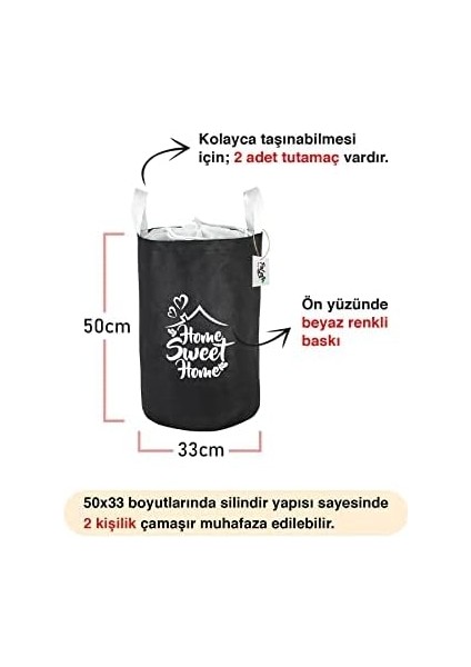 Çamaşır Sepeti - Katlanır Çamaşır Sepeti - Oyuncak Sepeti (Siyah) fiyatları