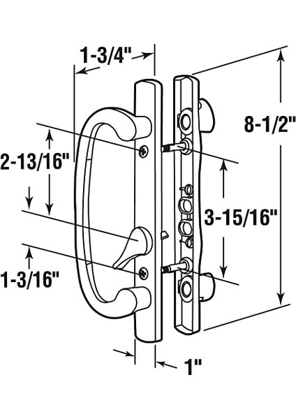 C 1280 Gömme Stil Sürgülü Kapı Kolu Seti - Eski Veya Hasarlı Kapı Kollarını Hızlı ve Kolay Değiştirin - Sağ Veya Sol Kapılar Için - Beyaz Döküm Süs, 3-15/16 Inç Montaj Delikleri fiyatları