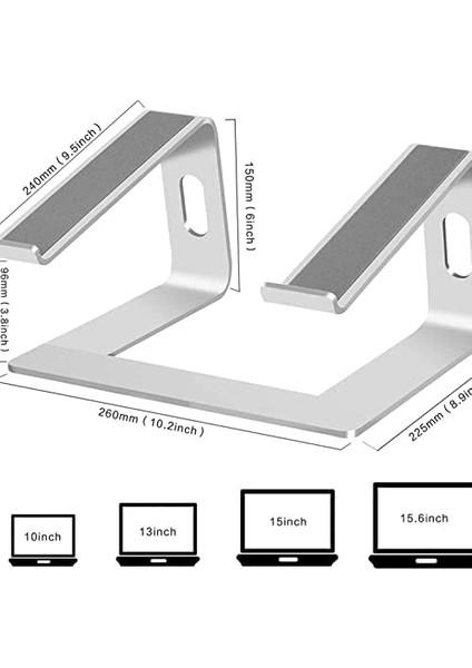 M5 Alüminyum Ergonomik Katlanır Macbook Bilgisayar Standı Bilgisayar Yükseltici 10 -17 Inç modelleri