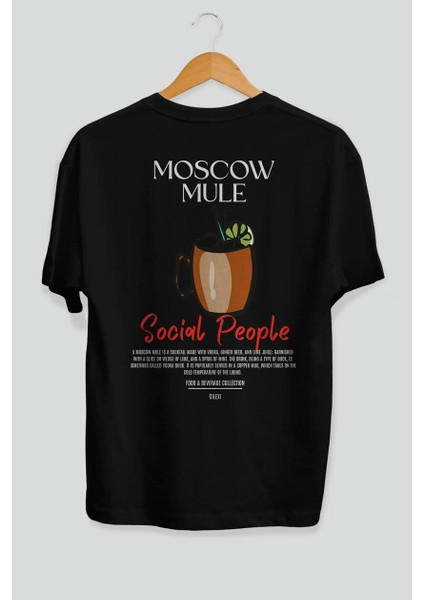 Moscow Mule Kokteyl Baskılı Oversize T-Shirt Erkek Kadın %100 Pamuk Bisiklet Yaka Tişort fiyatları