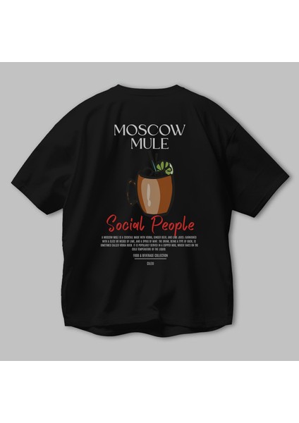 Moscow Mule Kokteyl Baskılı Oversize T-Shirt Erkek Kadın %100 Pamuk Bisiklet Yaka Tişort modelleri