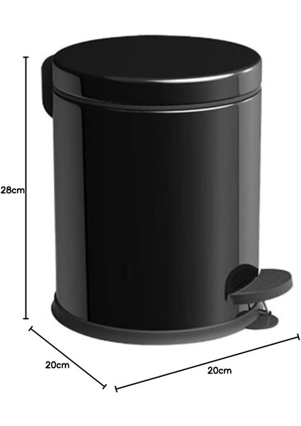 Pedallı Çöp Kovası Siyah 5 Lt (NV1002RS) fiyatları