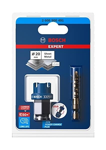 Professional 1x Expert Sheet Metal Delik Açma Testeresi (Paslanmaz Çelik Saclar, Ø 20 Mm, Aksesuar Darbeli Matkap/vidalama) fiyatları