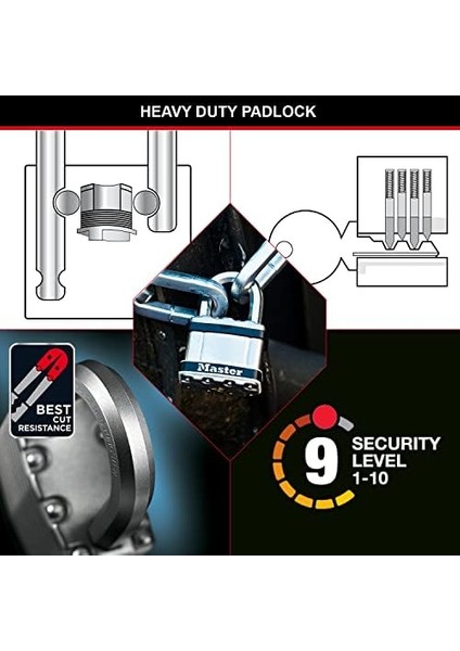 Lock Ağır Hizmet Tipi Asma Kilit [çelik, Paslanmaz Çelik Gövde Kapağı] M5EURDSTS - Deniz Ortamlarında Güvenli Tekneler ve Kapılar fiyatları