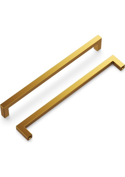 Hardware 1 Paket Katı Çekirdek Mutfak Dolabı Çeker, Lüks Dolap Kolları, Kapı ve Şifonyer Çekmeceleri Için Donanım, 8-13/16 Inç (224MM) Delik Merkezi, Fırçalanmış Altın Pirinç, Işıklık