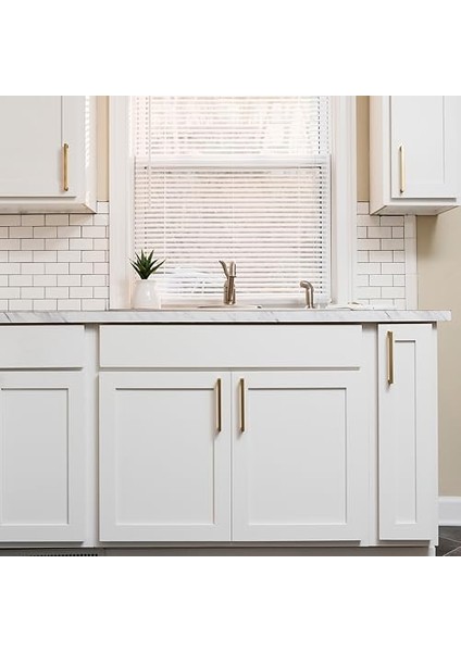 Hardware 1 Paket Katı Çekirdek Mutfak Dolabı Çeker, Lüks Dolap Kolları, Kapı ve Şifonyer Çekmeceleri Için Donanım, 8-13/16 Inç (224MM) Delik Merkezi, Fırçalanmış Altın Pirinç, Işıklık fiyatları