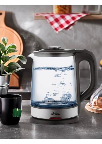 SK-8032 Cam Kettle Kablosuz Su Isıtıcı 1.8l fiyatları