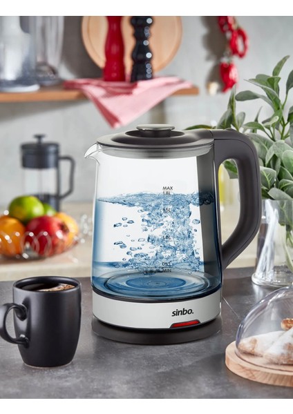SK-8032 Cam Kettle Kablosuz Su Isıtıcı 1.8l fırsatları