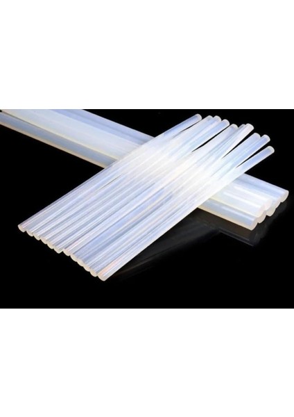 Elektronik 10 Adet Mum Sıcak Silikon, 11MM - 30CM Kalın Şeffaf Silikon