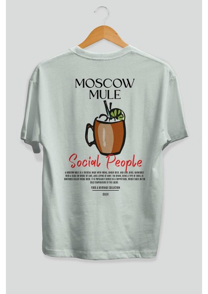 Moscow Mule Kokteyl Baskılı Oversize T-Shirt Erkek Kadın %100 Pamuk Bisiklet Yaka Tişort fiyatları