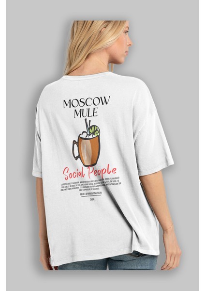 Moscow Mule Kokteyl Baskılı Oversize T-Shirt Erkek Kadın %100 Pamuk Bisiklet Yaka Tişort modelleri