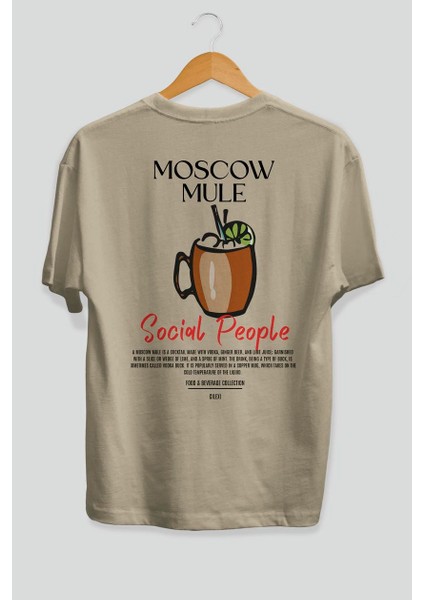 Moscow Mule Kokteyl Baskılı Oversize T-Shirt Erkek Kadın %100 Pamuk Bisiklet Yaka Tişort fiyatları