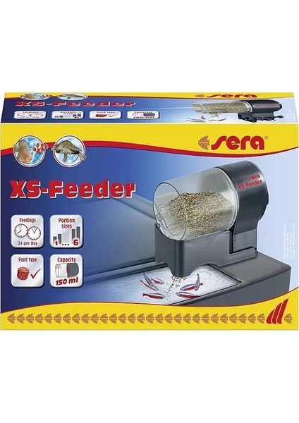 Xs Besleyici Güvenilir Yem Otomatı, Akvaryumda Veya Üzerinde Kolay ve Hızlı Kurulum Için, Siyah