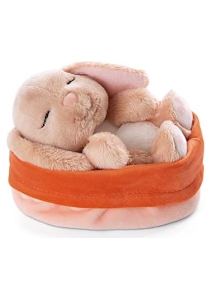 48708 Soft Toy Sleeping Pets Bunny Caramel In Peach Basket 12CM fiyatları