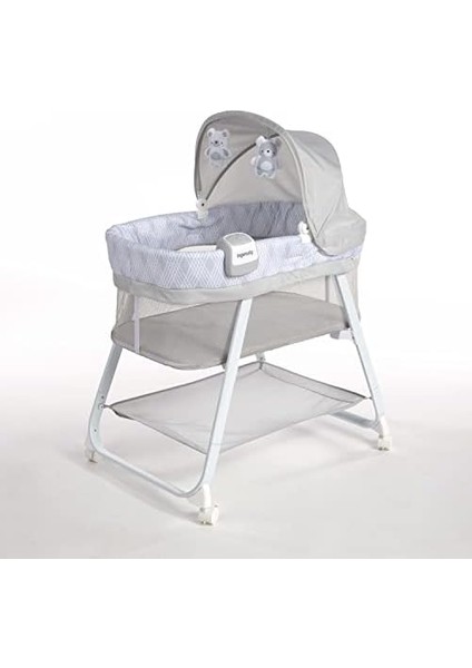 Lullanight Gem Bebek Yatağı, 4 Tekerlekli ve Hava Geçiren Kenarlı, Gri, 0-5 Ay, 7 Kg'a Kadar modelleri