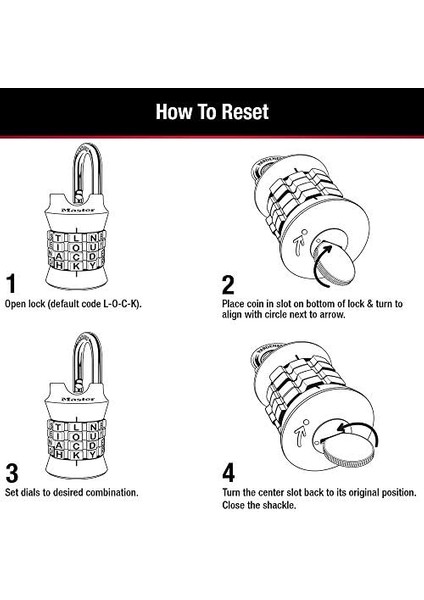 Lock Dikey Zuruecksetzbar Kelime Kombinasyon Asma Kilit, 1535DWD modelleri