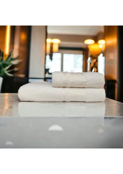 HOME%100 Bambu Havlu Takımı Vücut Havlusu 90X145 Cm, Baş Havlusu 50X85 Cm, Ekstra Yumuşaklık (Krem) fiyatları