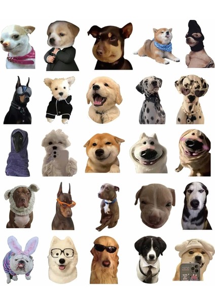 Sevimli Köpek Çıkartmaları Laptop Notebook Tablet Sticker Seti fiyatları