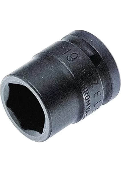 Izeltaş 1113067013 1/2" Altı Köşe Havalı Lokma Anahtar, Siyah, 13 mm
