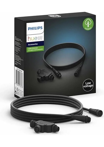 Dış Mekan Low-Voltage Uzatma Kablosu 2,5m + T-Part Eu