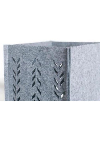 Keçe Saklama Kutusu - Gri Renk, 16X16X16 cm Dekoratif Organizer Sepet, 3 mm Kalınlıkta, Çok Amaçlı Tekli Kutu fiyatları