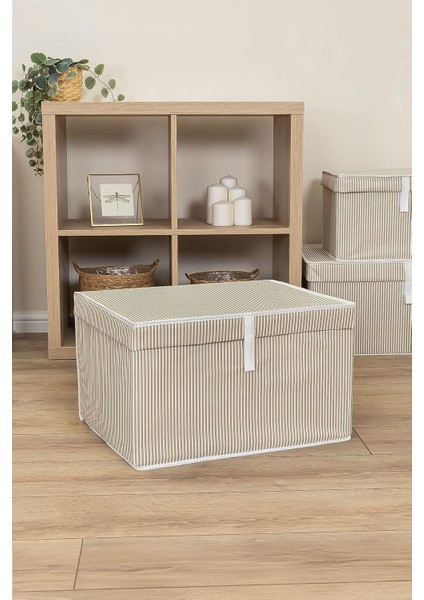 Kapaklı Çok Amaçlı Kutu Hurç, Organizer, Saklama ve Düzenleme, Maxi Boy, 50X40X30