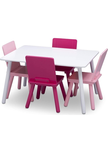 Children Çocuk Masa ve Sandalye Takımı (4 Sandalye Dahil)