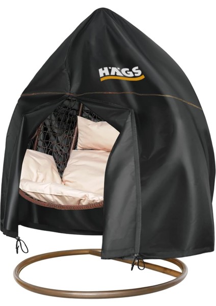 Bahçe Salıncağı Örtüsü, Rattan Salıncak Koltuk Koruma Kılıfı Brandası, Hamak Sandalye Dış Mekan Su Geçirmez Mobilyası Koruyucu Örtü - Çift Kişilik, 230 x 200CM