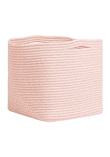 Home Textile Pembe Kırçıllı Pamuklu Sepet 30 x 30 x 30 cm fiyatları