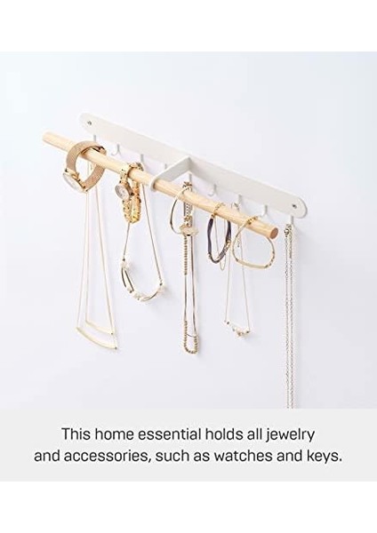Home Wall-Mounted Accessory Holder Takı Rafı, Çelik, Beyaz, Tek Beden fiyatları