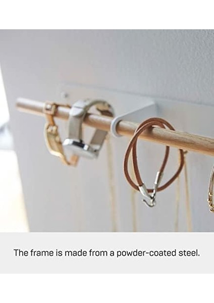 Home Wall-Mounted Accessory Holder Takı Rafı, Çelik, Beyaz, Tek Beden modelleri