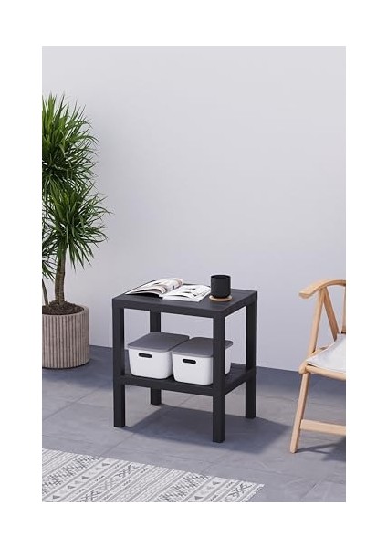 Life 2 Katlı Plastik Siyah Banyo Mutfak Rafı MIT1055 fiyatları